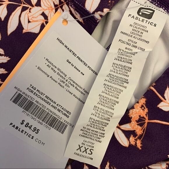 Fabletics High Waisted Printed Powerhold Leggings - Picture 2 of 6